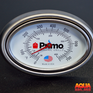 A Primo thermometer with a bezel
