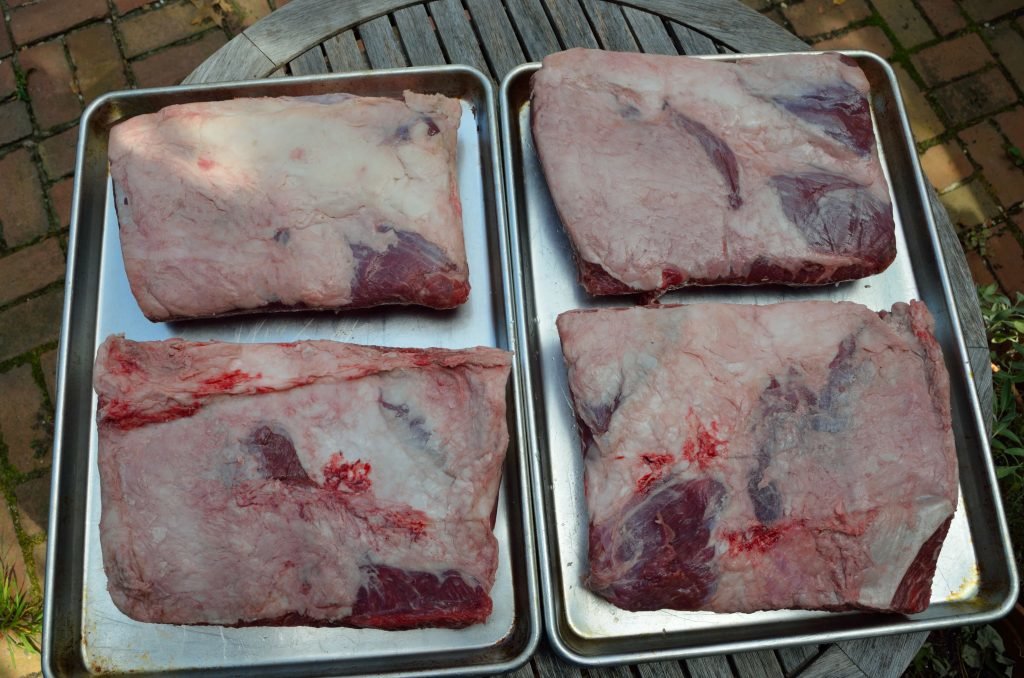 You could choose to trim the excess fat and brine the ribs - we decided to cook them straight out of the package.
