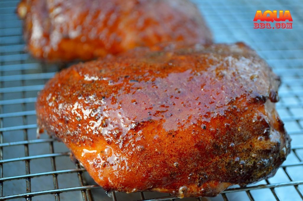 Primo Grill Smoked Chicken thigh Primo Grills & Smokers AQUA BBQ