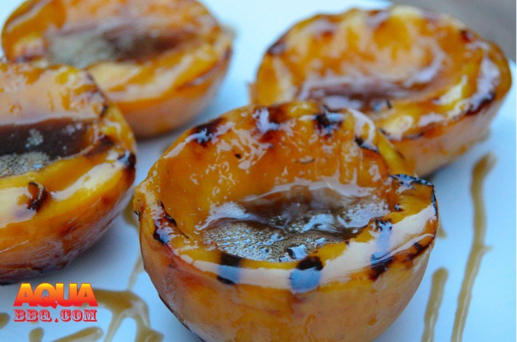 Primo Grilled Peaches with Buttered Rum Sauce