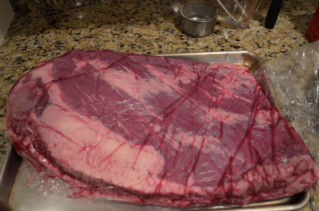 Here is the whole packer brisket we used - it was about 12 1/2 lbs and choice grade.