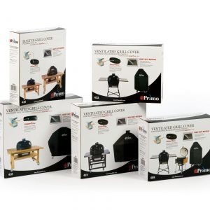 Multiple different grill covers in boxes