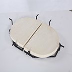 A set of two D plate ceramic heat reflectors