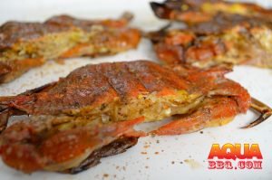 Grilled Soft Shell Crabs with old bay seasoning