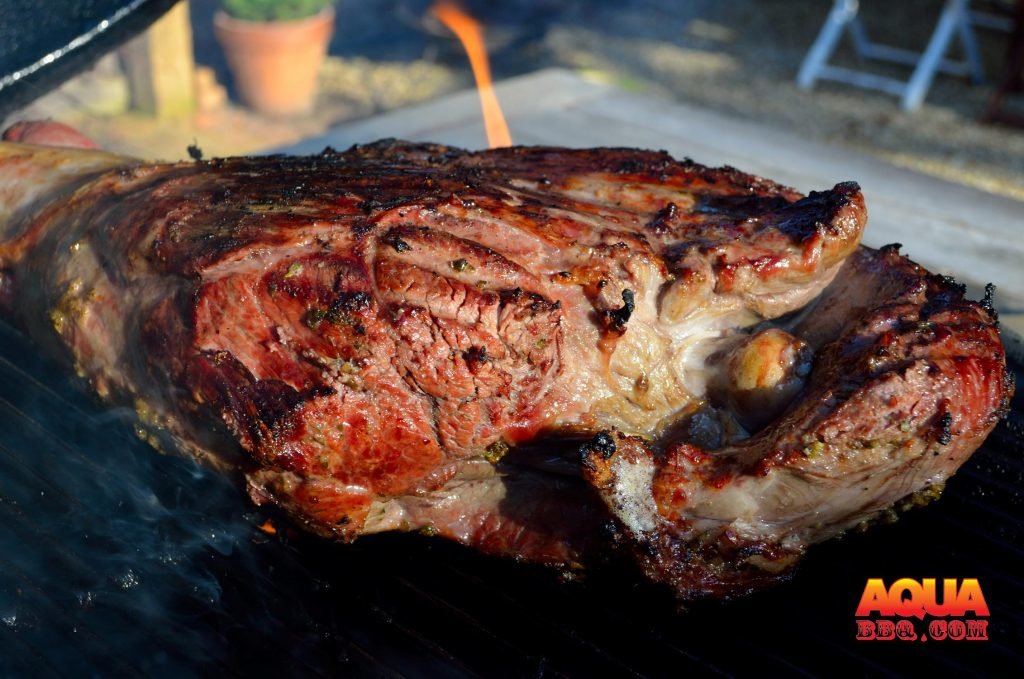 Primo Grills & Smokers Lamb Leg on Grill
